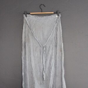 Vintage blue and white plaid wrap skirt